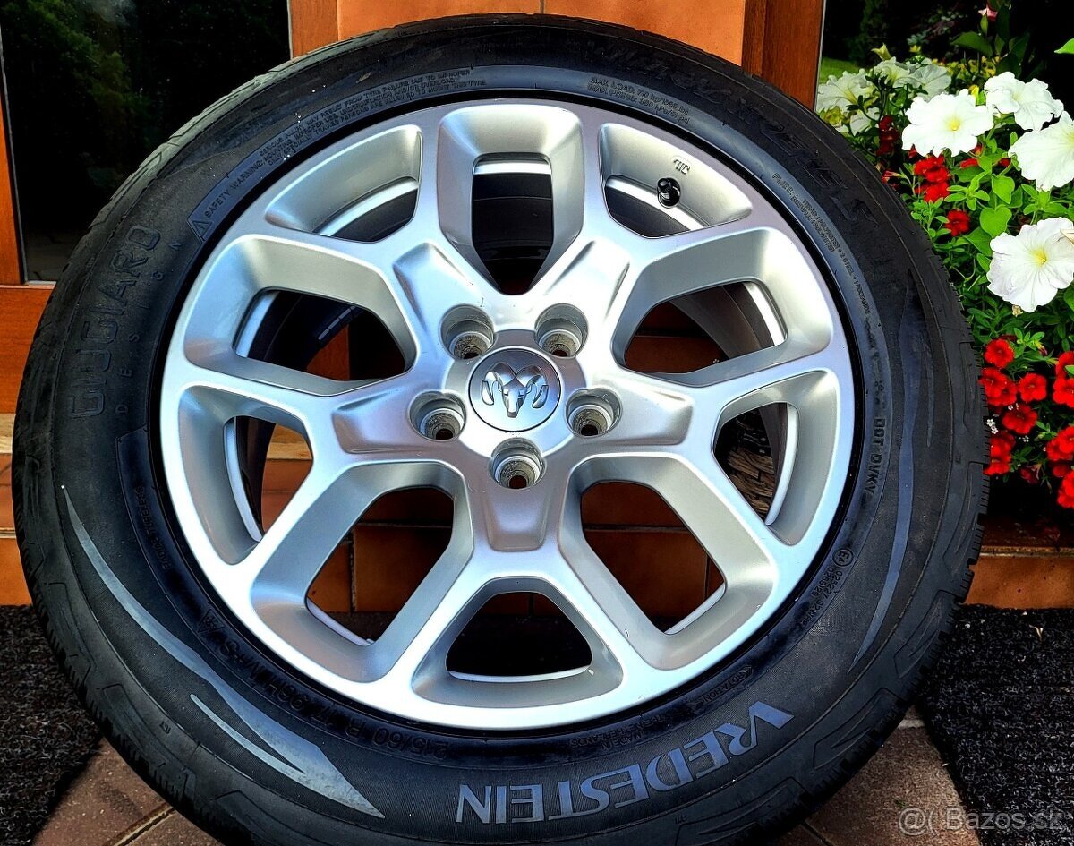 alu R17 5x110, senzory, pneu 215/60, orig. JEEP RENEGADE