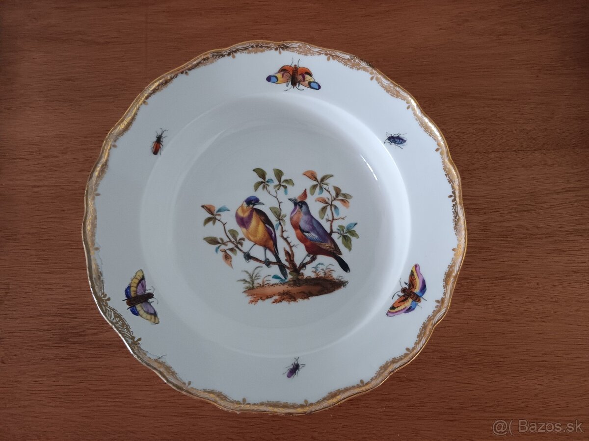 Míšeň, Meissen - malovaný porcelánový talíř