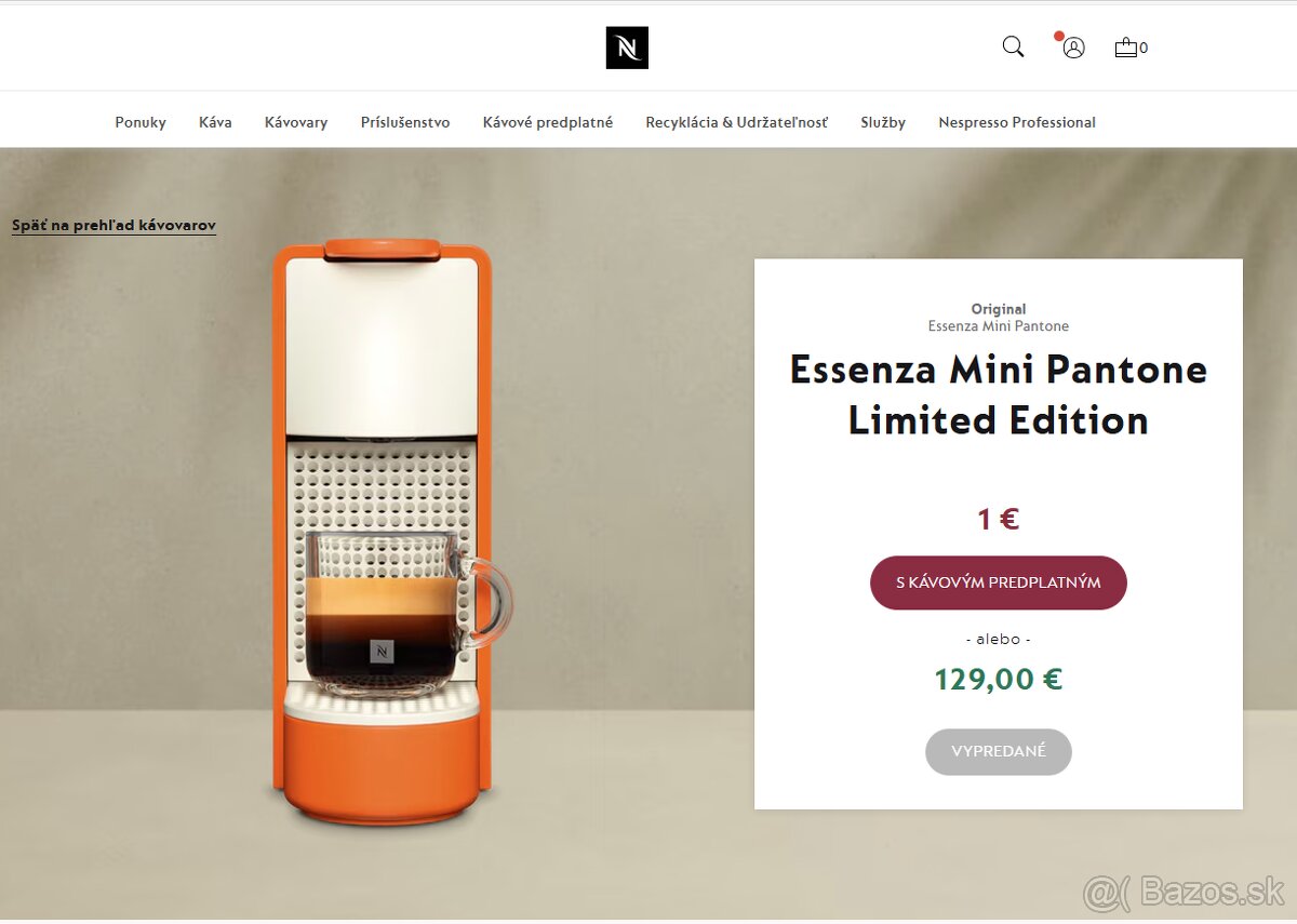 Kavovar Essenza Mini Pantone Limited Edition