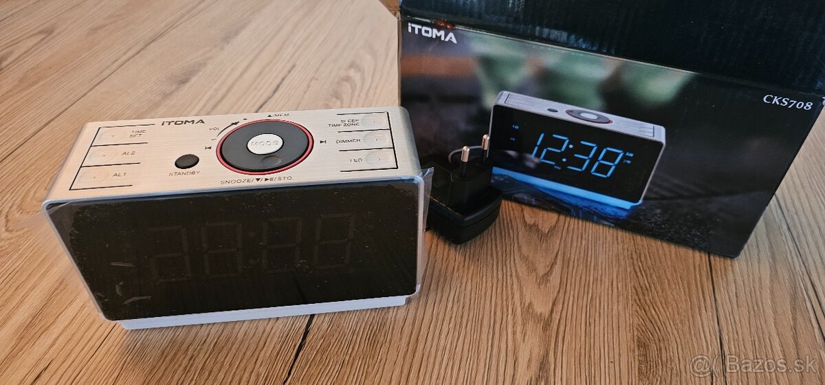 Rádio budík usb bluetooth Itoma led