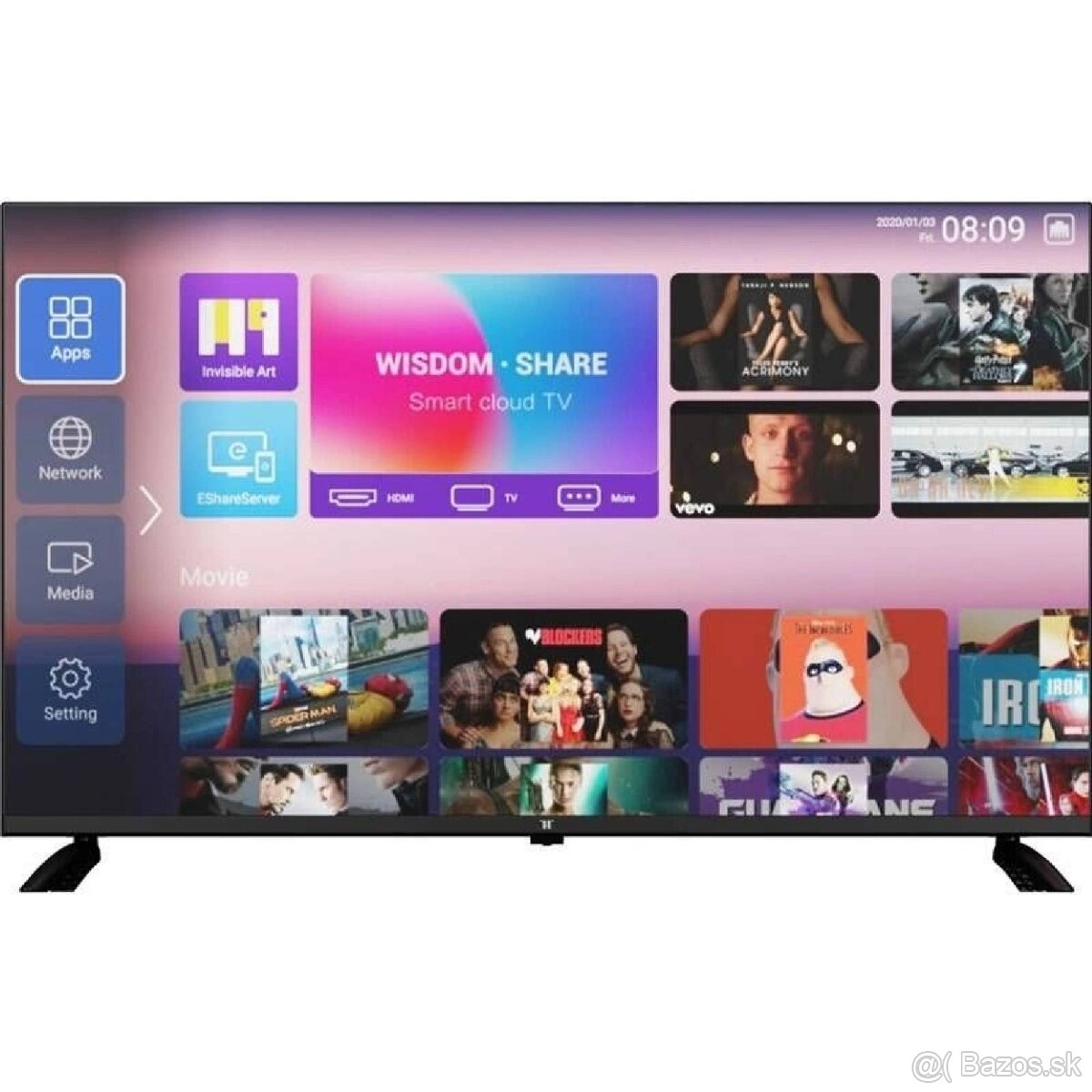 43palcový LED UHD Smart TV Tesla T2KYD43