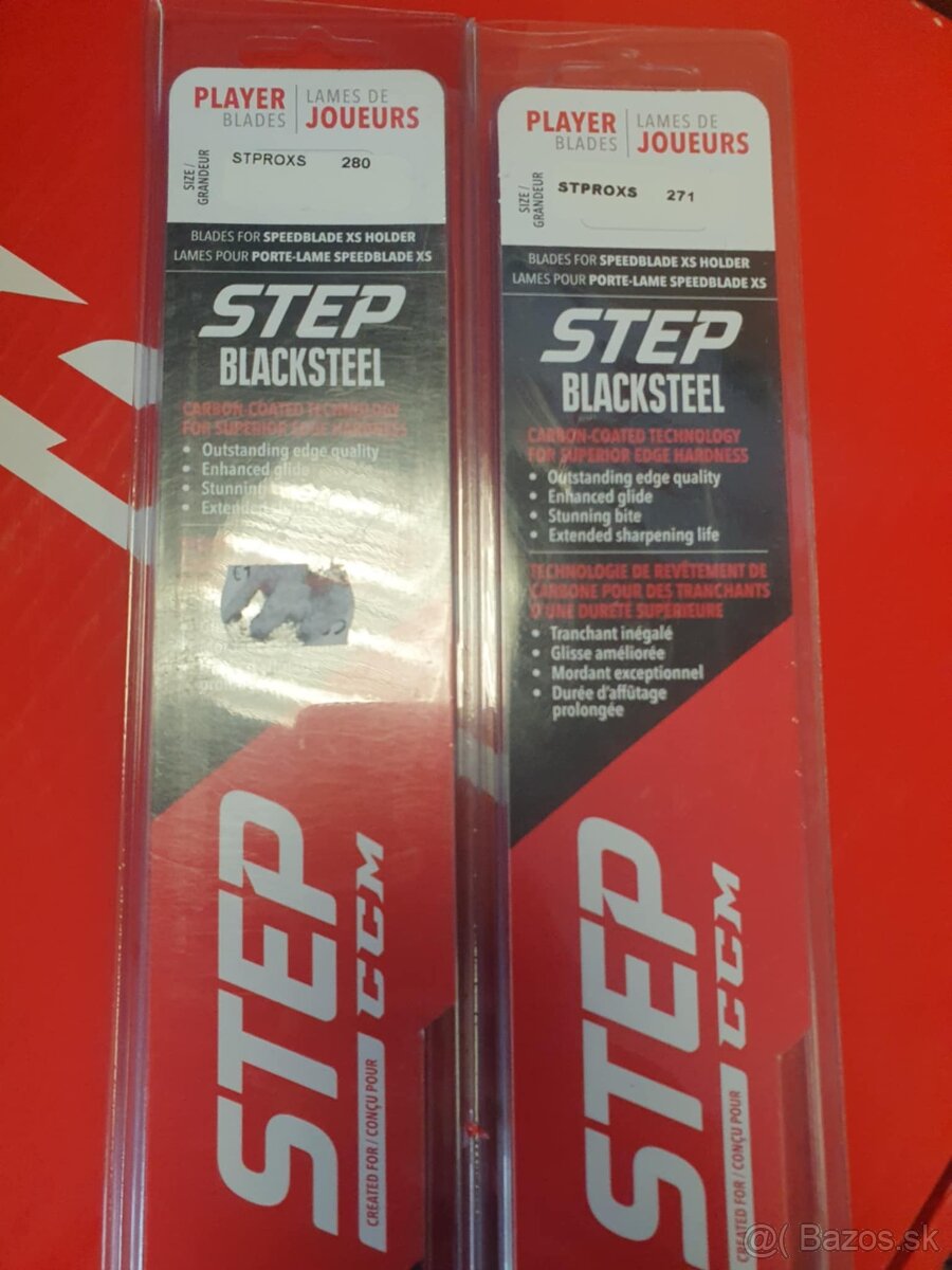 Nože CCM Step Blacksteel XS- nové, nepoužité, lacno