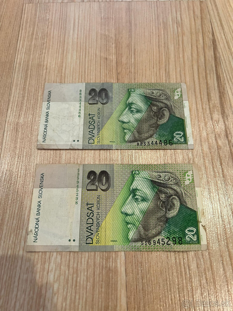 Slovenské bankovky 20 SK