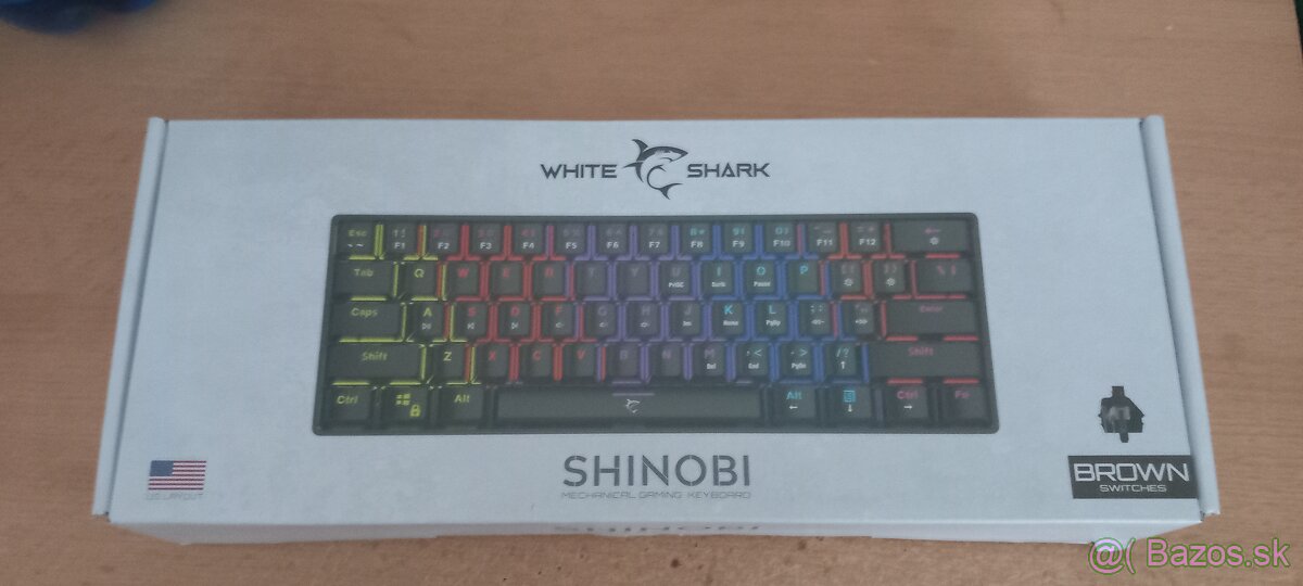 Herná klávesnica White Shark SHINOBI BLACK – BROWN SWITCHES