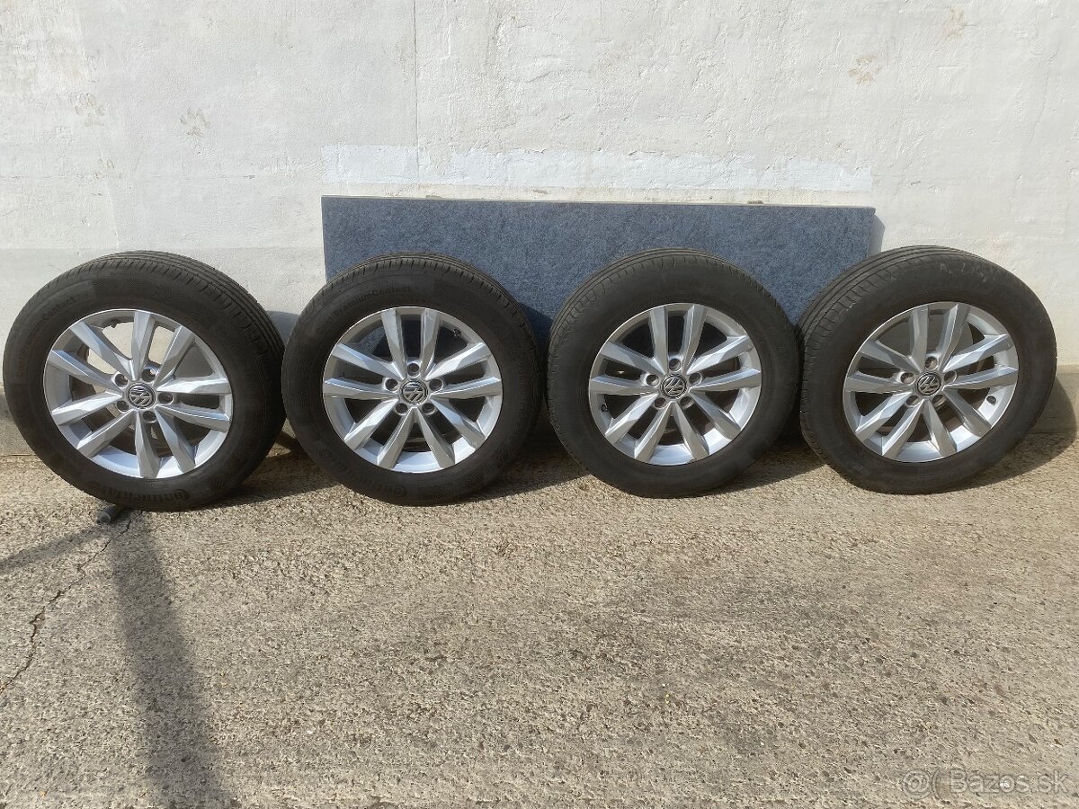 Predám originál disky Volkswagen 5x112 r16 + gumy 205/60 r16