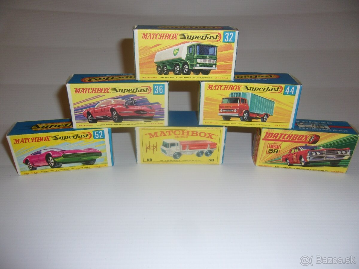 Modely áut Matchbox zo 70-ych rokov