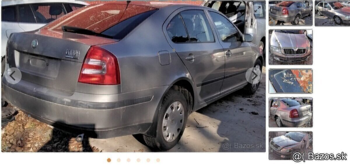 ŠKODA OCTAVIA II 1.9 TDI 2007 predám  dvere, PIATE DVERE, ZA