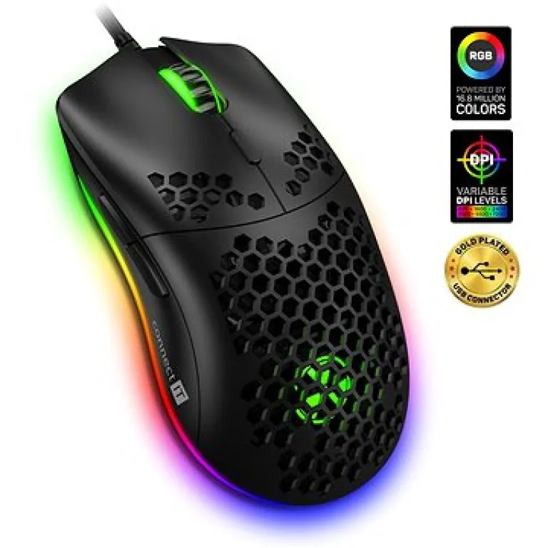 CONNECT IT BATTLE AIR Pro gaming mouse, čierna