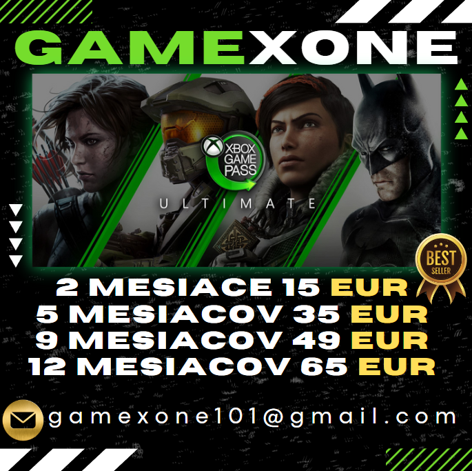 Xbox Game Pass Ultimate - 2/5/9/12 MESIACOV - NAJLEPŠIA CENA