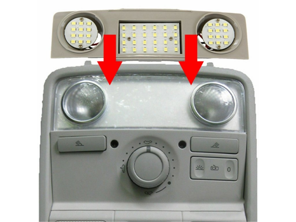 Interiérové LED osvetlenie stropu predné - Vw, Škoda, Seat