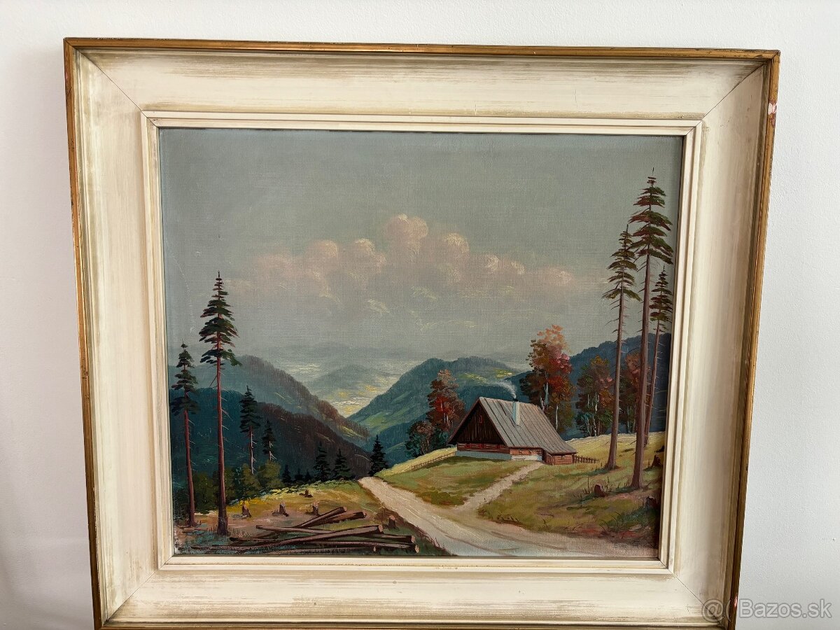 Obraz - Švec 1954, olej na doske, 80x60