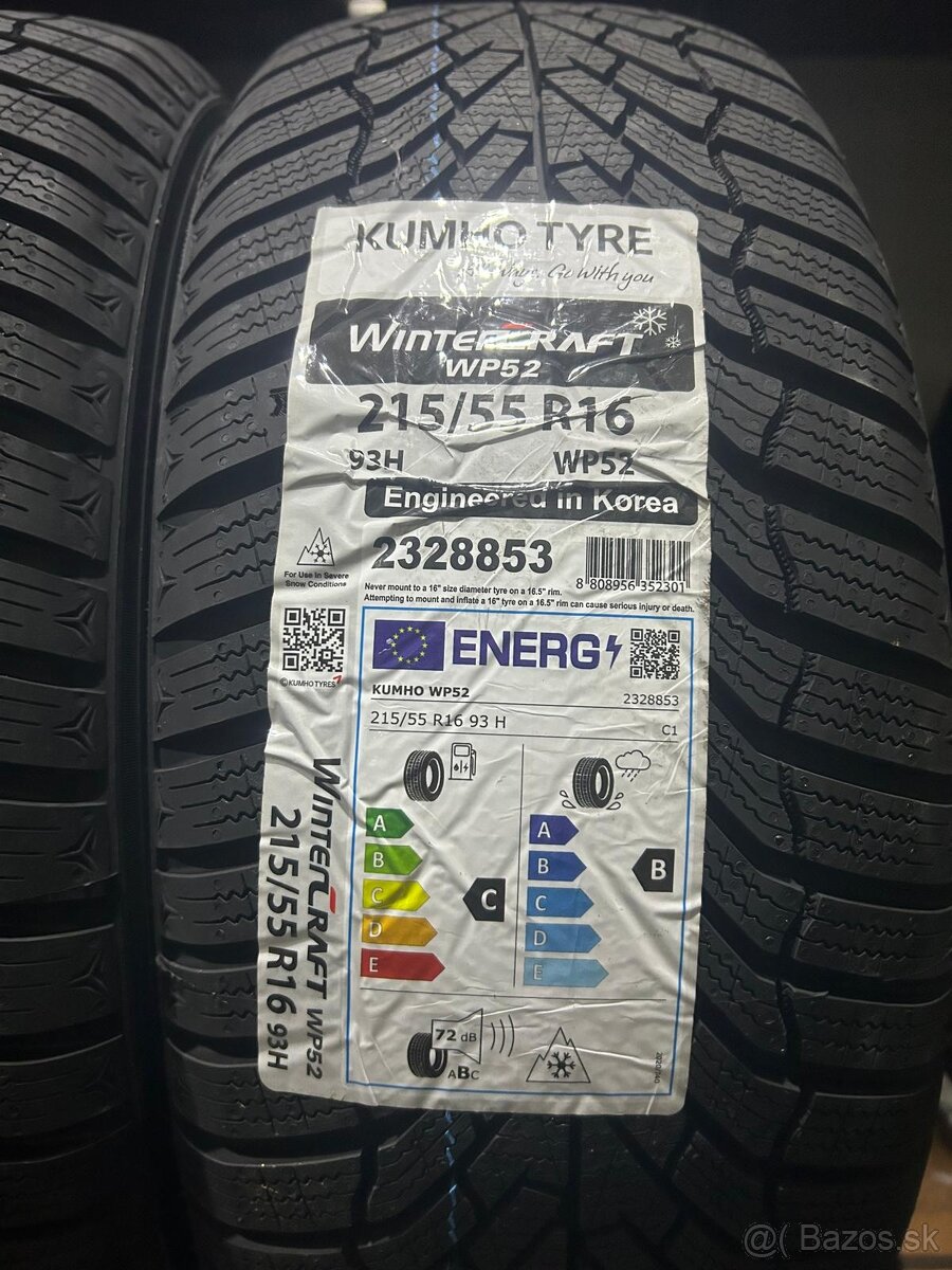 KUMHO WINTERCRAFT WP52 215/55 R16 93H zimne pneumatiky