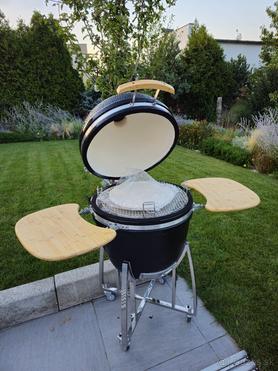 Keramický kamado egg gril 23,5" (60cm) čierny a zeleny