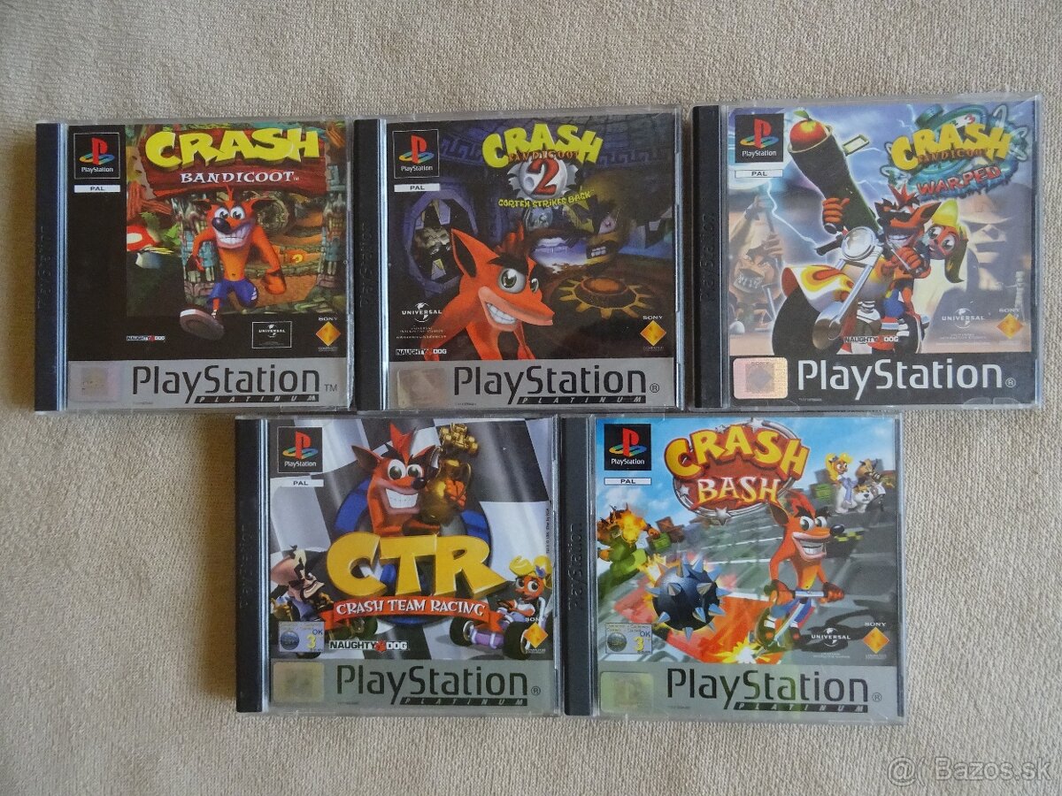 CRASH BANDICOOT na ps1, ps2, ps3, xbox, xbox360 VŠETKY ČASTI