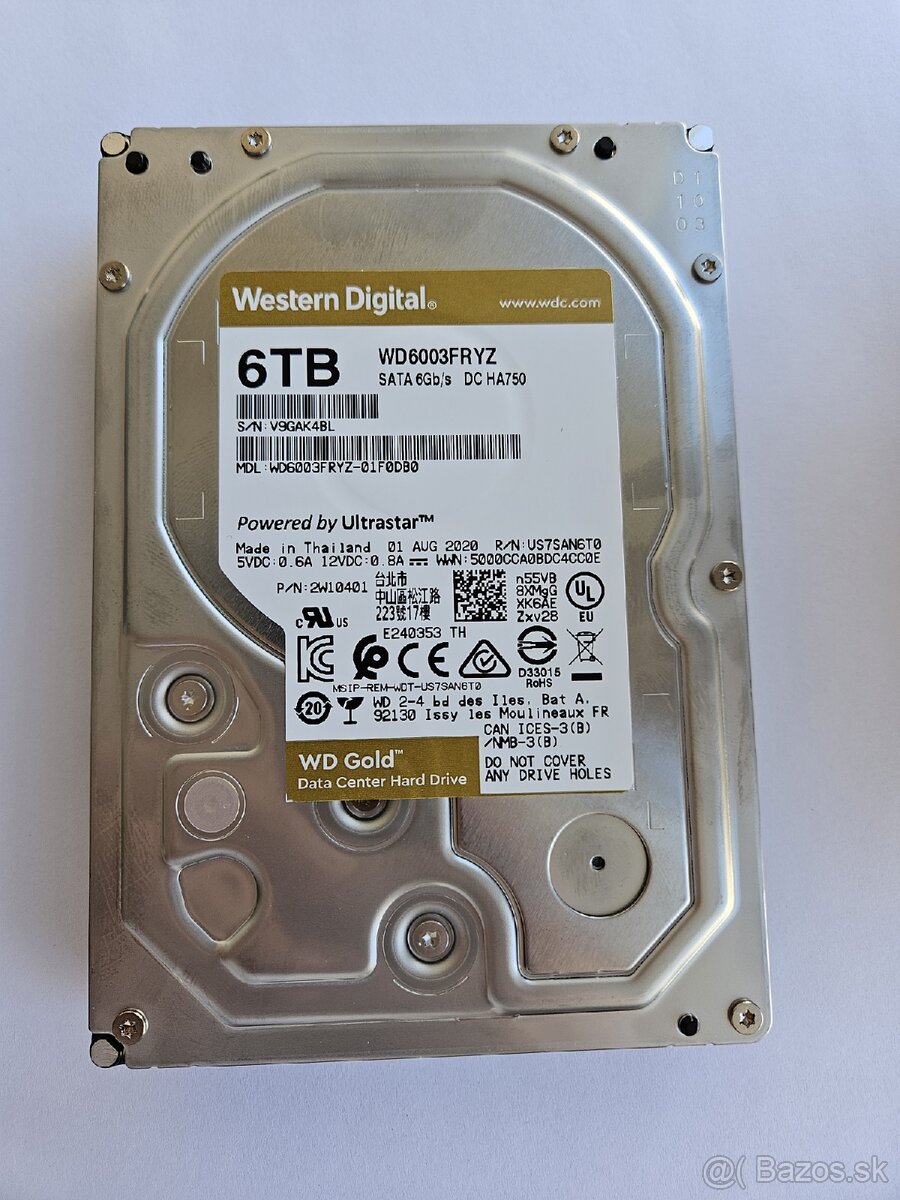 HDD western digital Gold 6TB