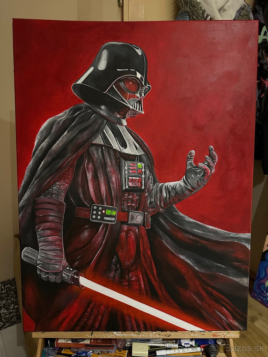 Ručne maľovaný obraz Darth Vader