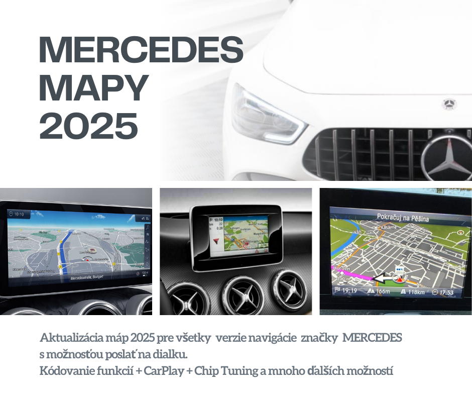 Aktualizácia navigácie Mercedes MAPY 2024 SD/USB