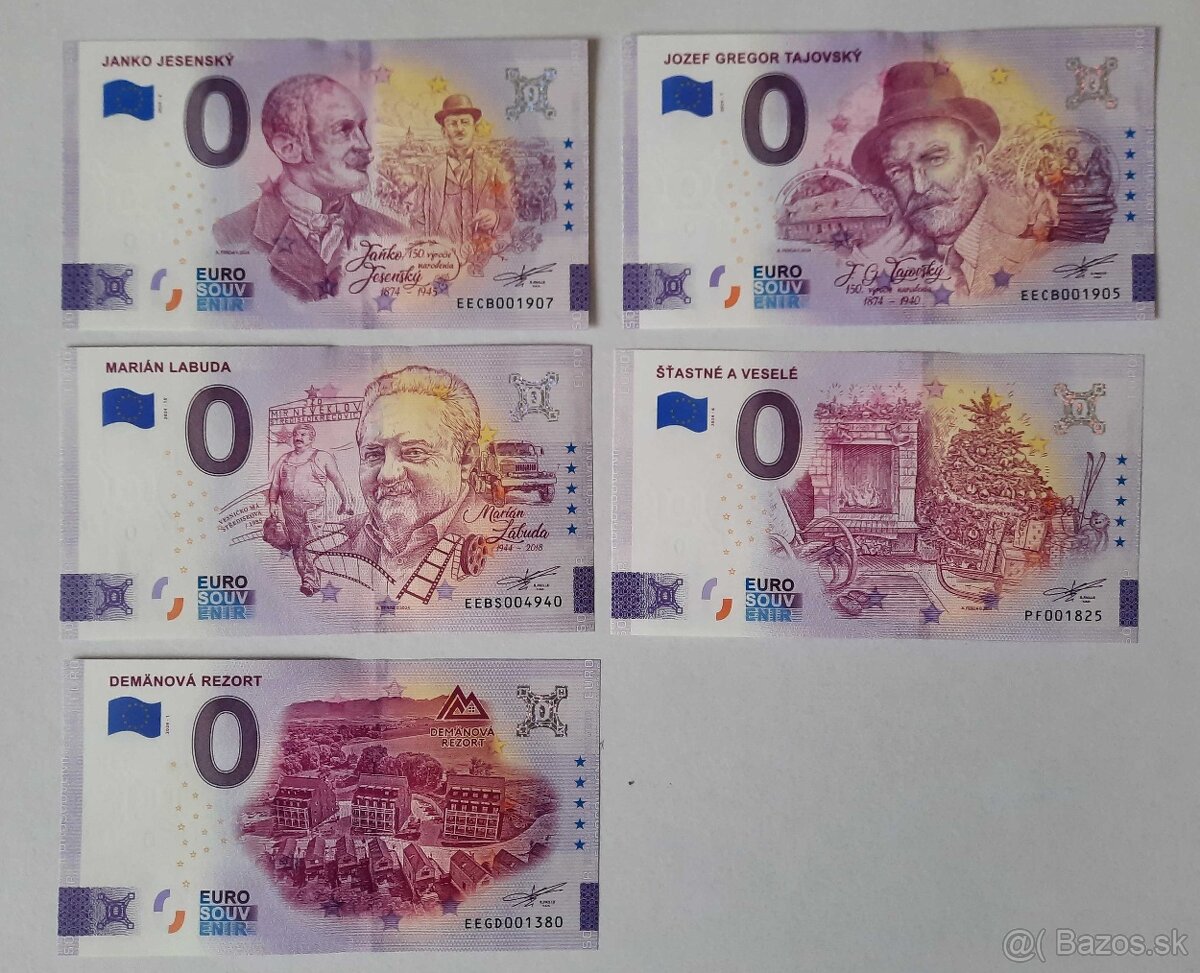 0€ / 0 euro suvenírová bankovka