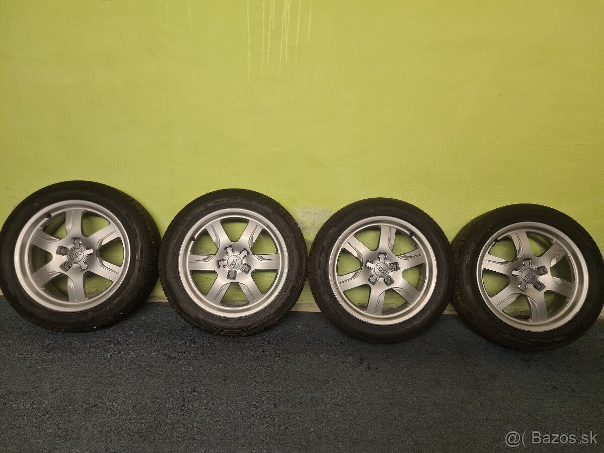 Alu. Audi 5x112 R17+pneu 225/50R17 zimné