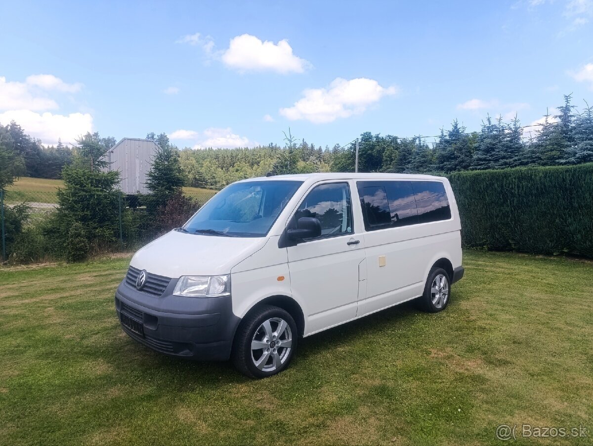 Vw T5 1.9tdi orig.bez DPF, S.kniha, 9míst, bez koroze, pěkný