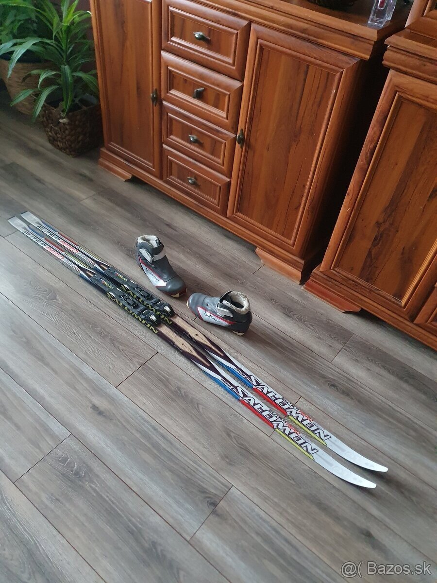 Predam bezkovy set,SALOMON,182 cm,SNS,c.39,supiny