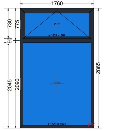 Predám nové plastové okno Salamander 1760 x 2865 mm ANTRACIT