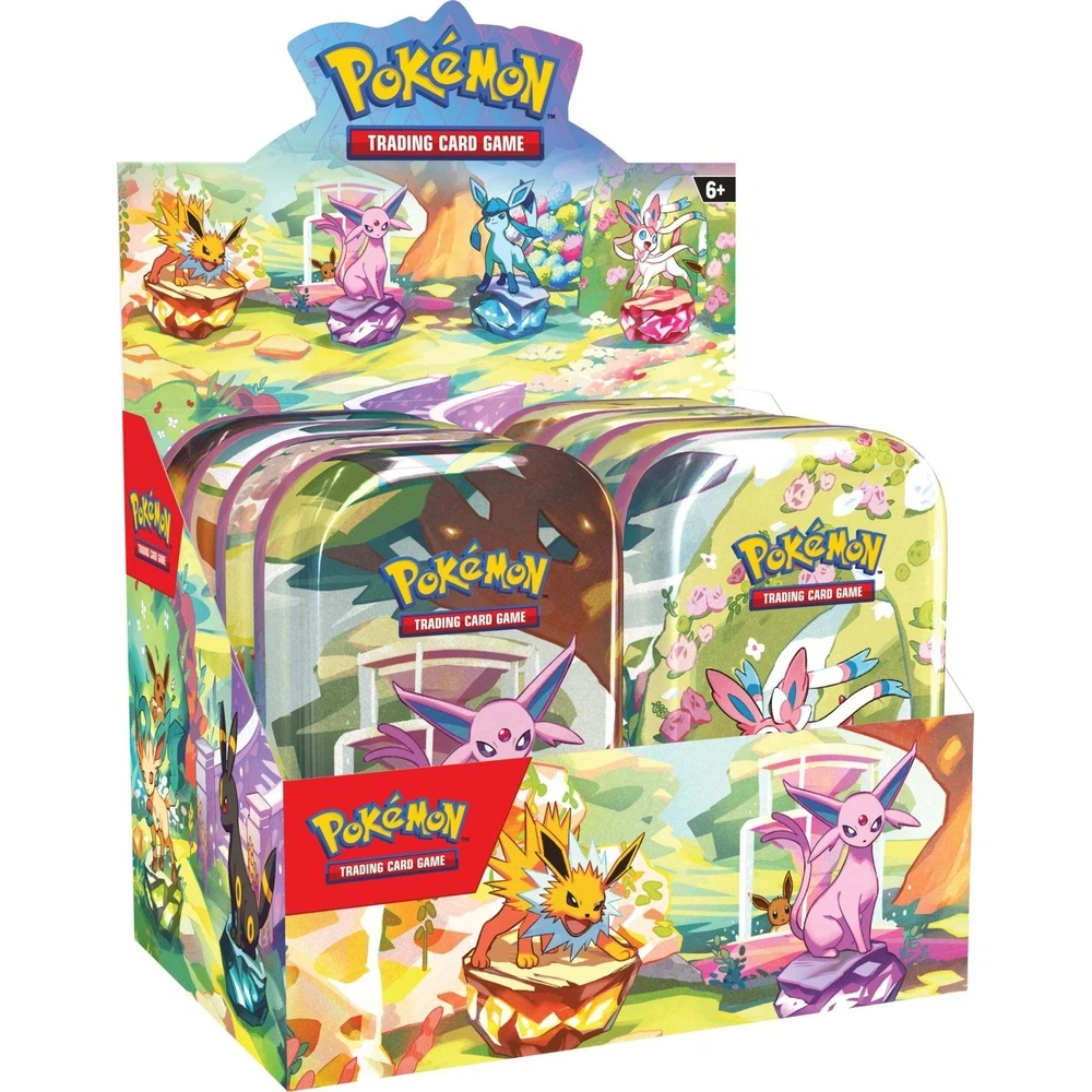 Pokémon TCG Prismatic Evolutions Mini Tin Displej Box