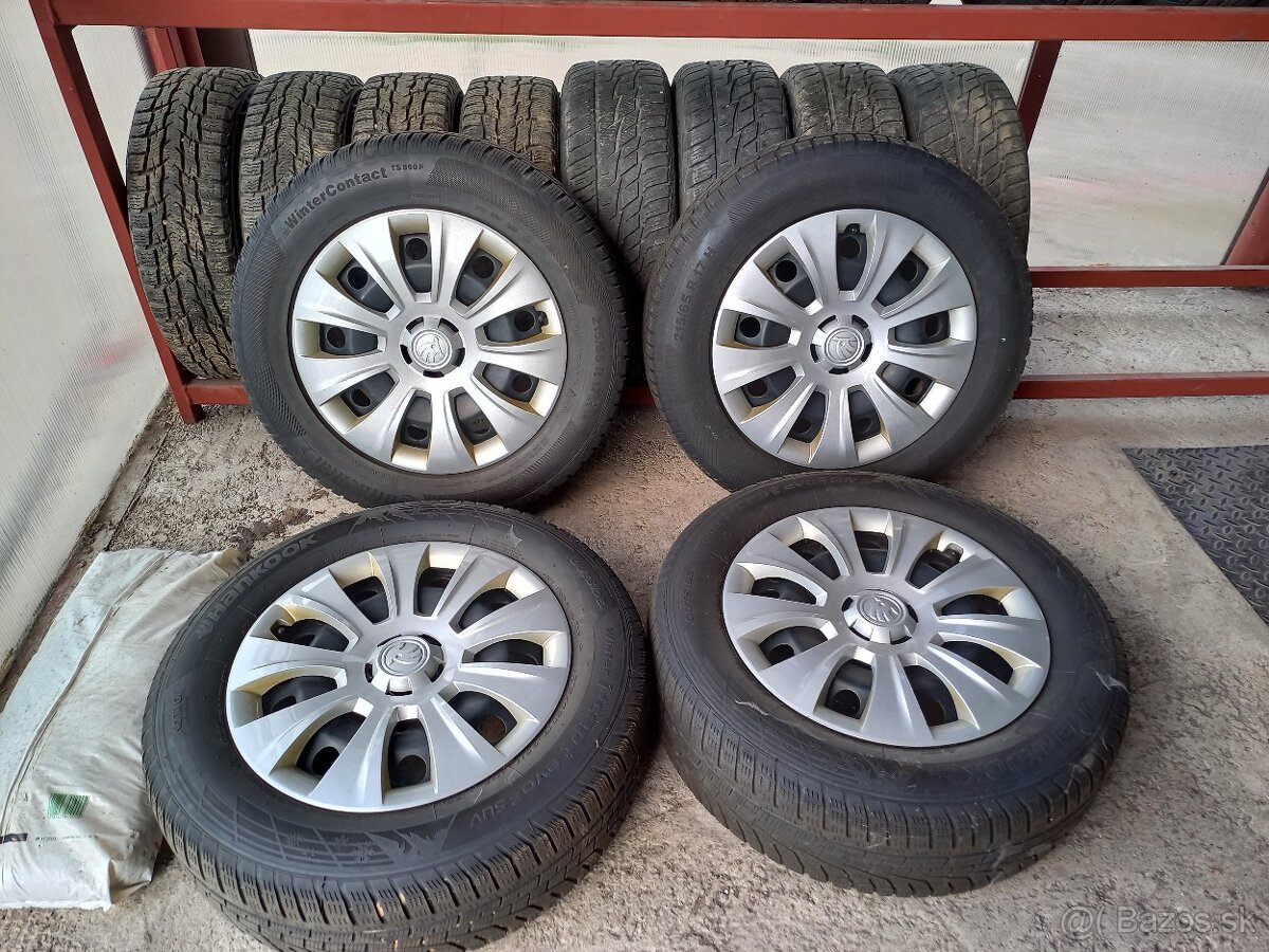 Sada plechových kolies 5x112R17+pneu 215/65R17