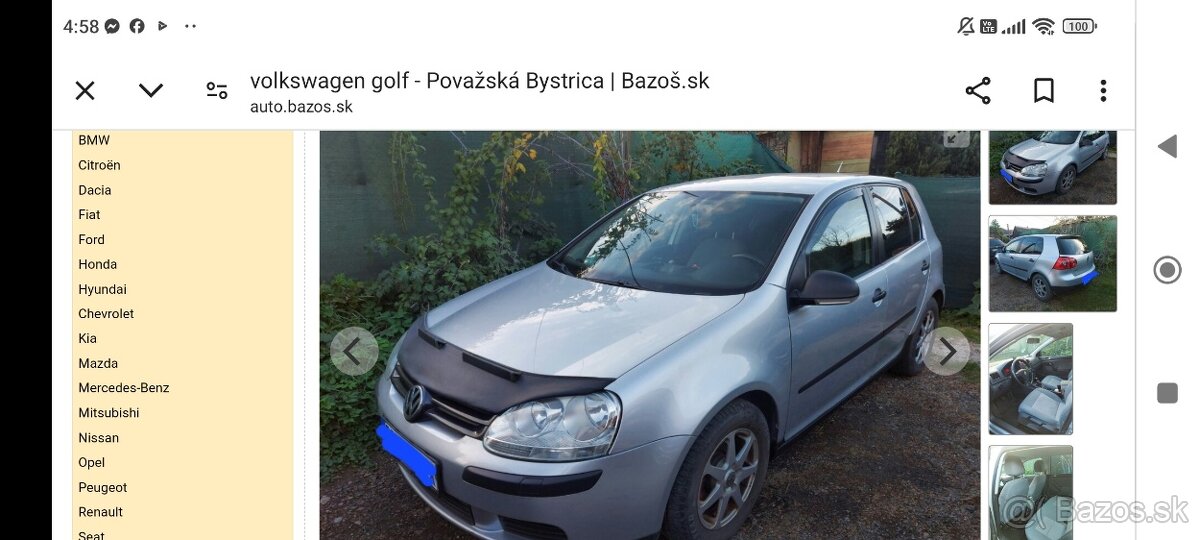 Golf 5 1.9 77kw 2007 bez DPF