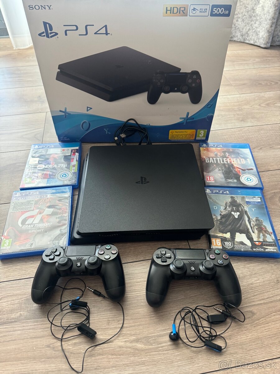 Predám konzolu Playstation 4 Slim 500gb