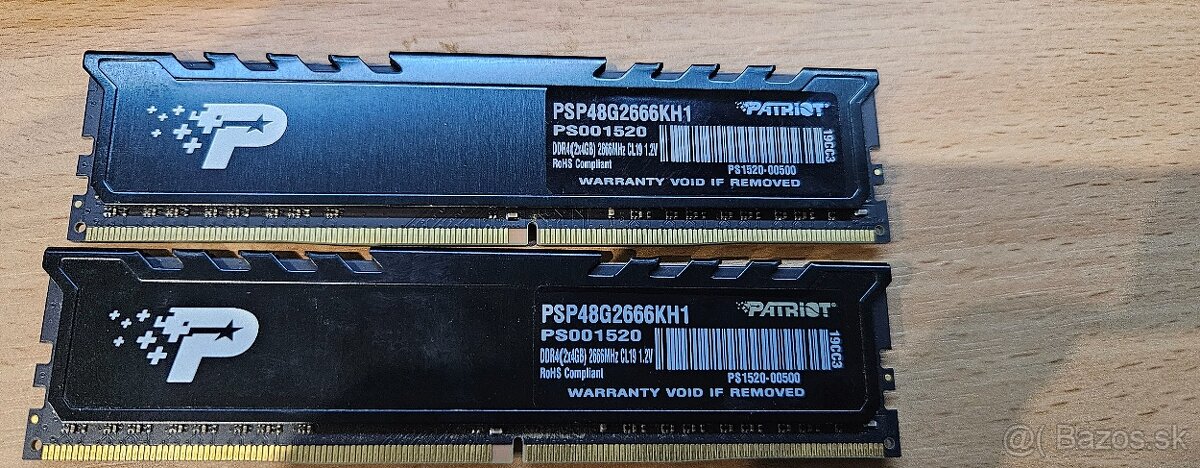 Patriot 8gb kit s chladicom ddr4 2666mhz ( 2x4gb )