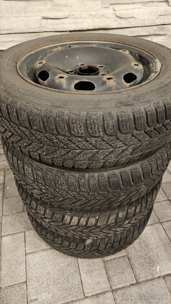 5x100 165/70 r14 plechove disky zimne gumy