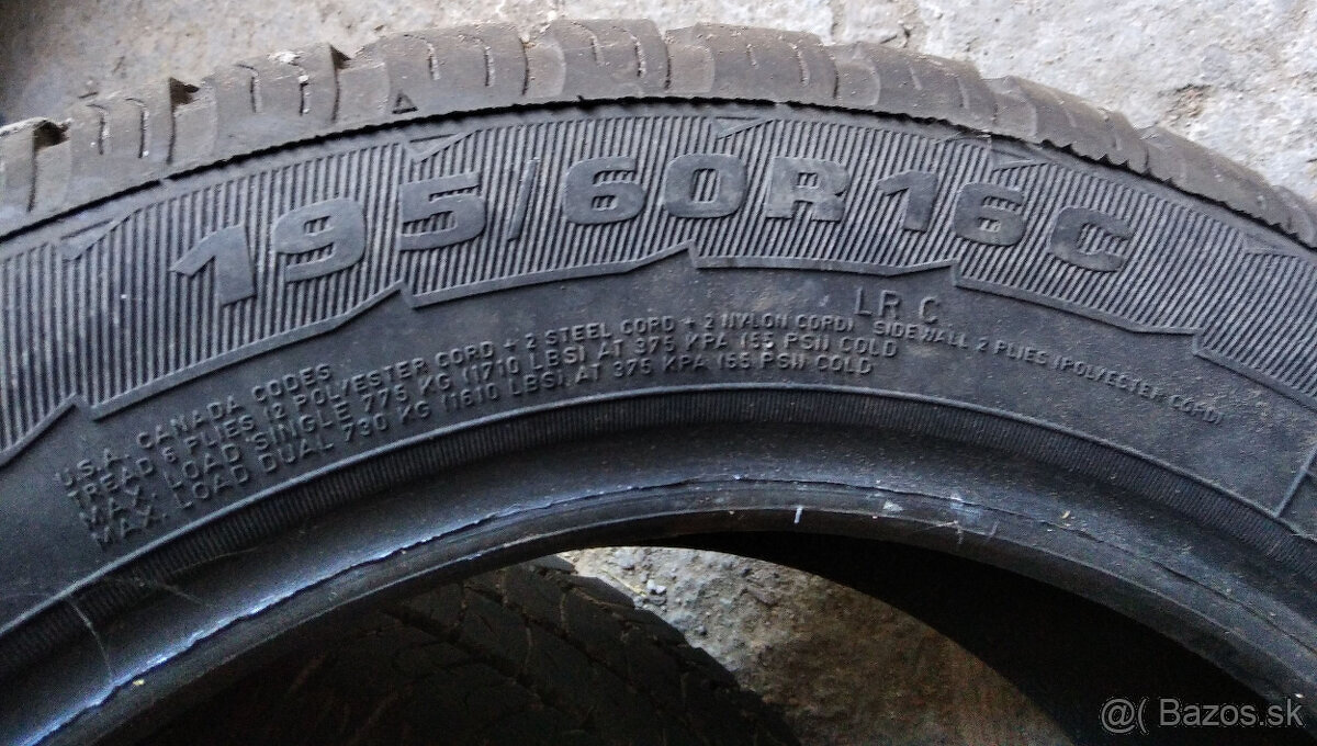 Sada (4ks) pneumatík GoodYear CARGO MARATHON 195/60R16C