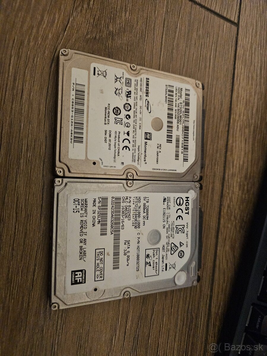 1TB a 320GB 2.5 SATA HDD