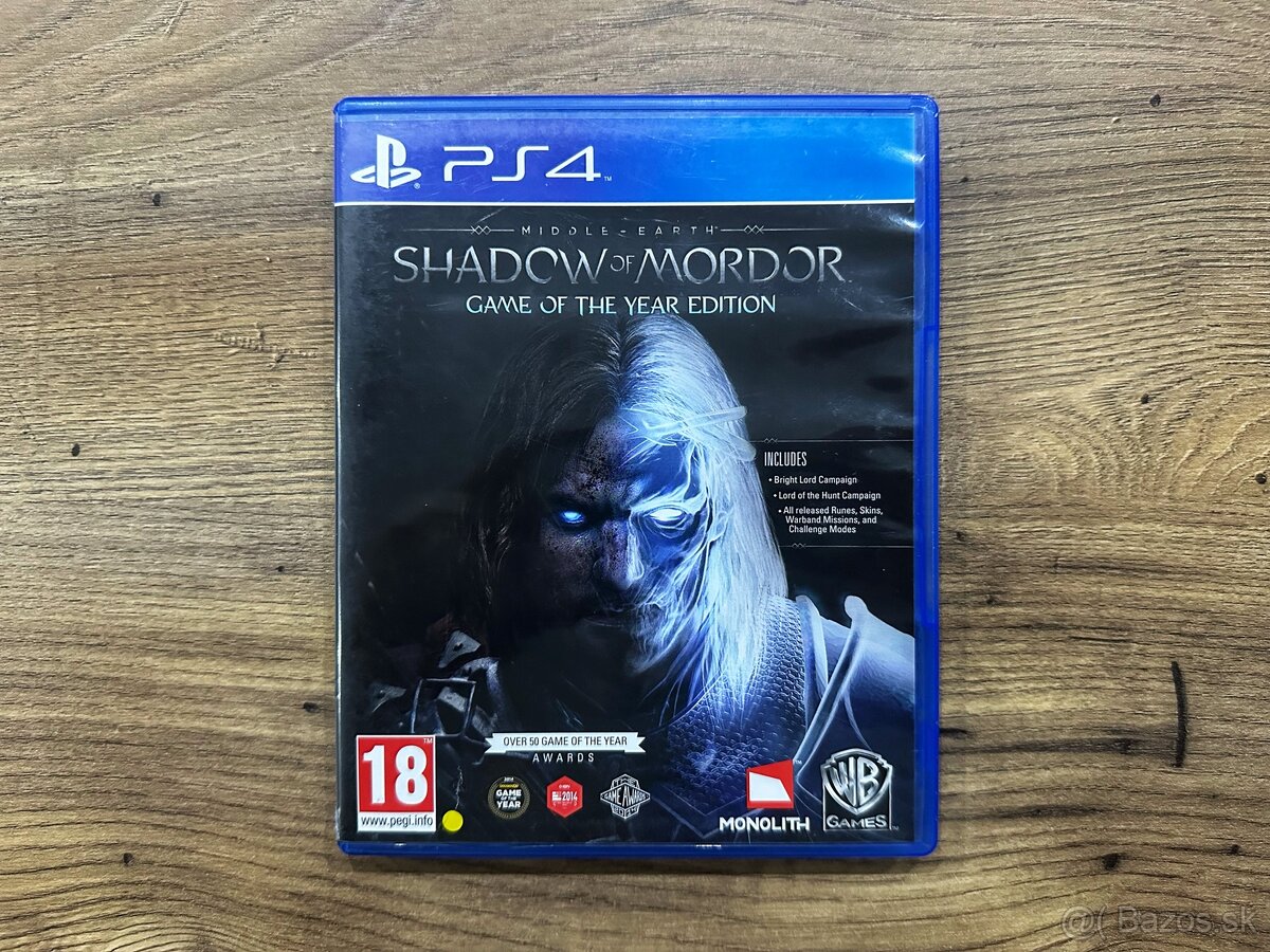 PS4 Hra | Middle Earth Shadow of Mordor GOTY Edition