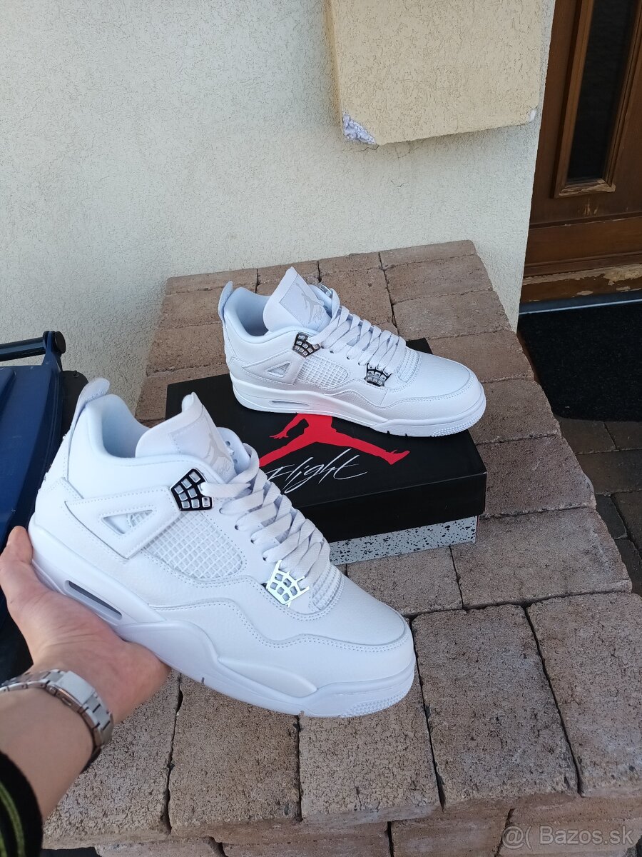 Air Jordan 4 Retro White/Mettalic Silver