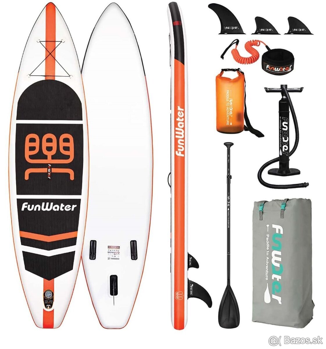 nový nepoužitý Paddleboard 350cm 160kg bielo-oranžový