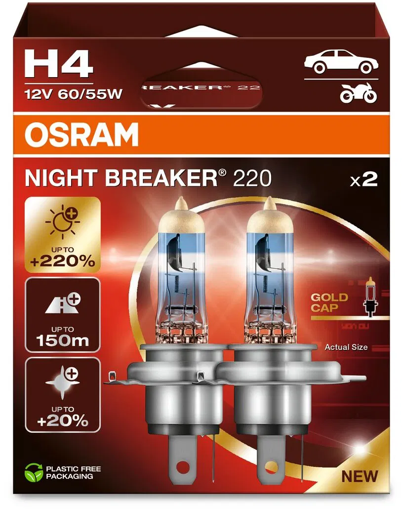 OSRAM H7 Night Breaker 220, +220 %, Duo Box