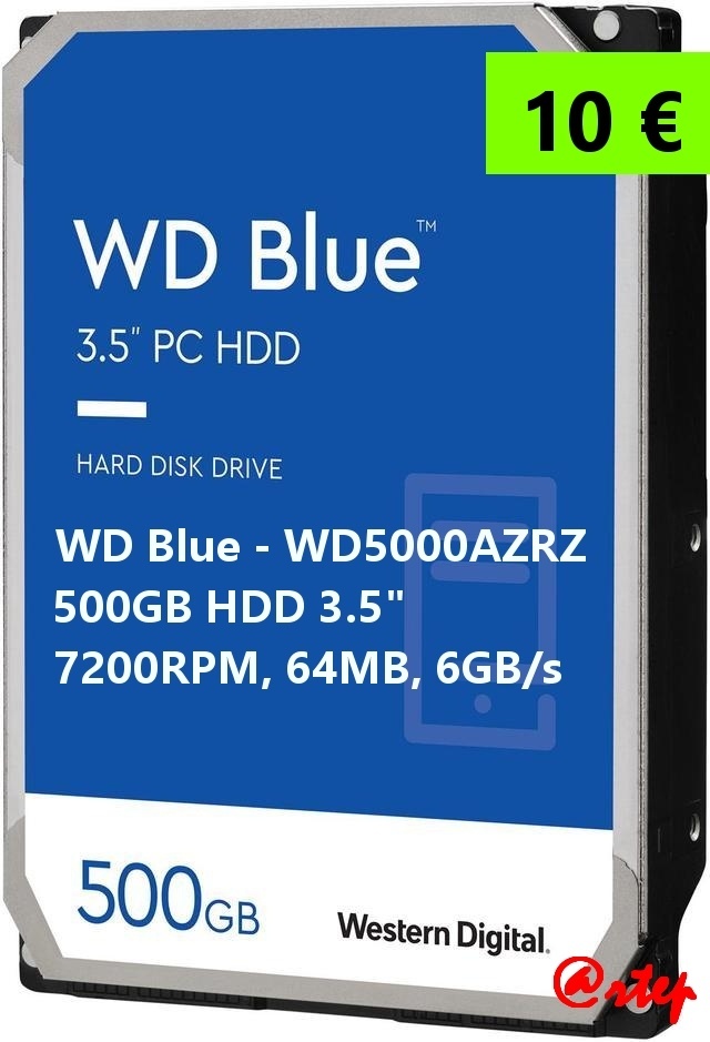 WD Blue - HDD 3.5 500GB (7200RPM, Cache 64MB, 6GBs)