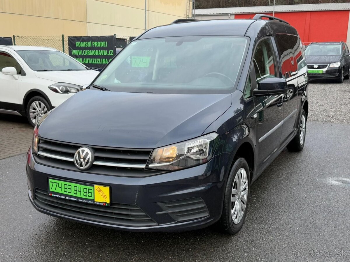 ► VW CADDY MAXI 2,0 TDI - 75 KW, PARK. SENZORY, DPH ◄