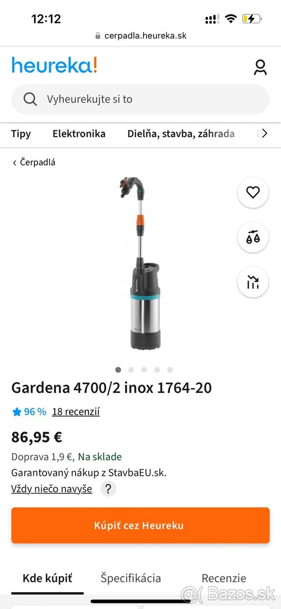 Čerpadlo Gardena