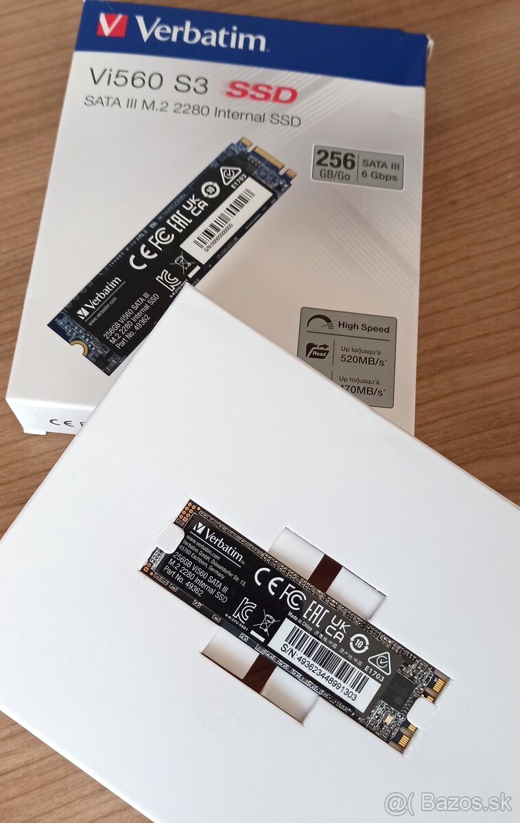 SSD 256GB Verbatim Vi560 S3 M.2 (SATA)-NOVÝ