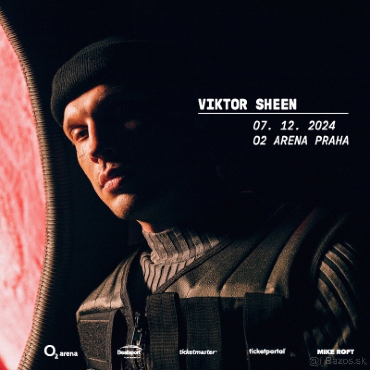 Predám 1 lístok na koncert VIKTOR SHEEN - 7. 12 - O2 arena