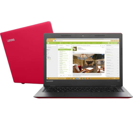 LENOVO Ideapad 100s Red- Silver