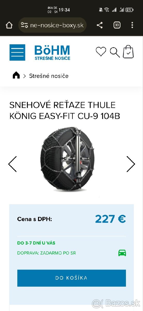 thule konig easy fit CU9 snehové reťaze 12 sekundové