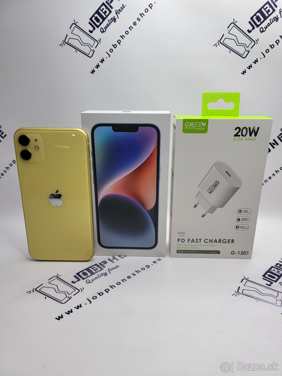 Apple iPhone 11 64gb Yellow zachovalom stave komplet +záruka