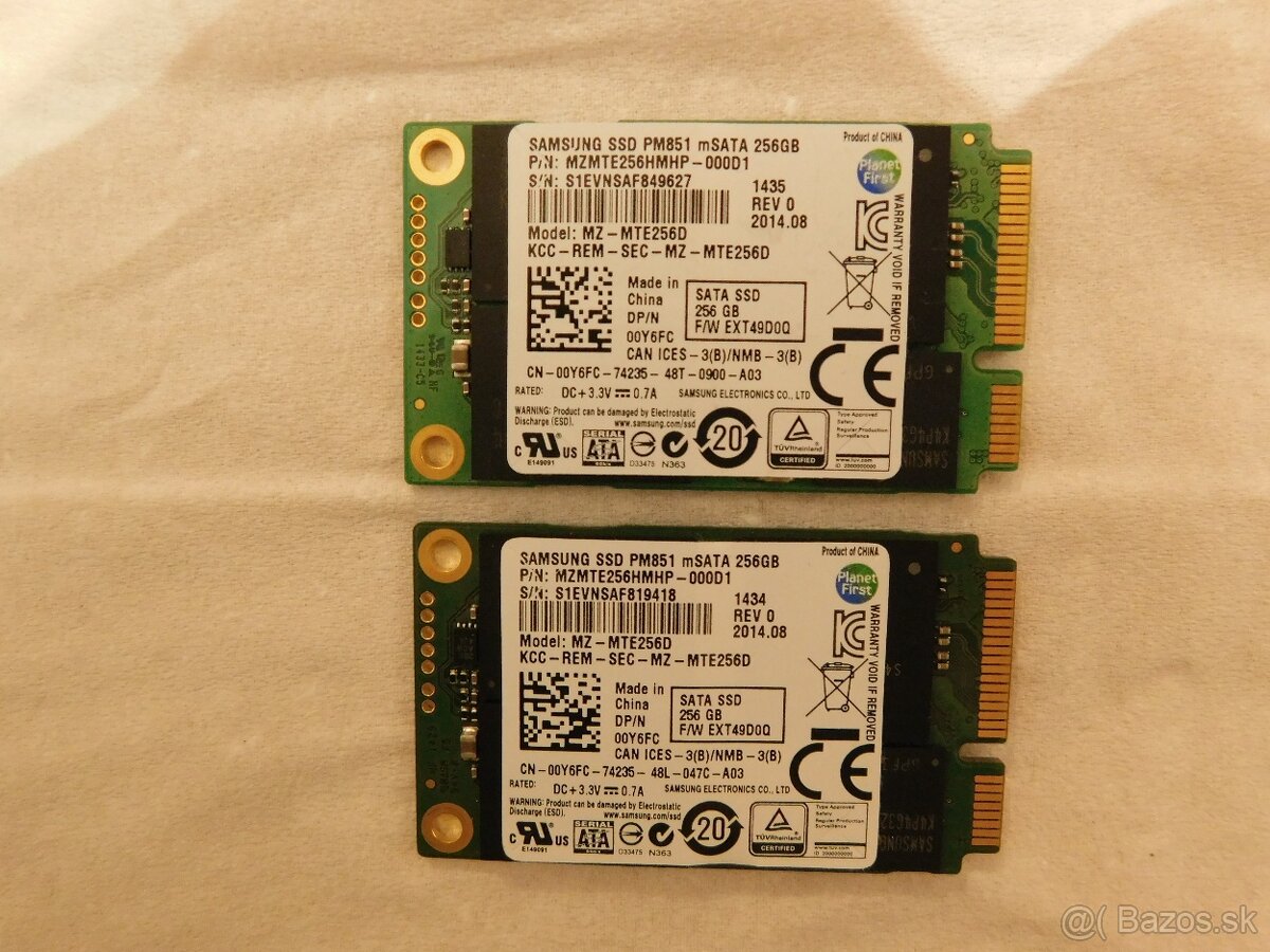 SSD Samsung PM851 mSATA 256 GB (MZ-MTE256D)