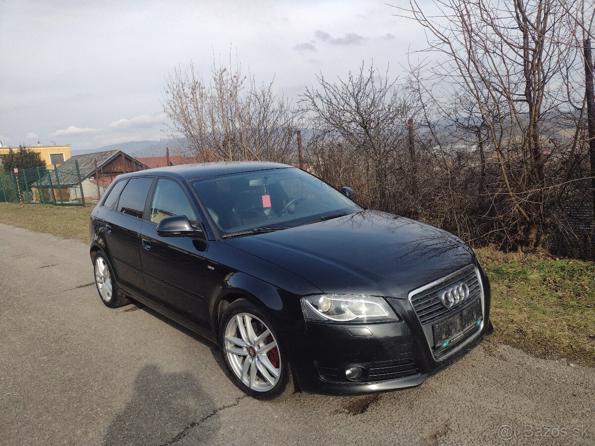 AUDI A3 SPORTBACK 2.0 TDI CR S LINE ROK VÝROBY 2009