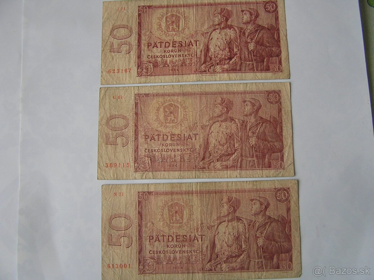 ČESKOSLOVENSKÁ BANKOVKA: 50 KORÚN 1964