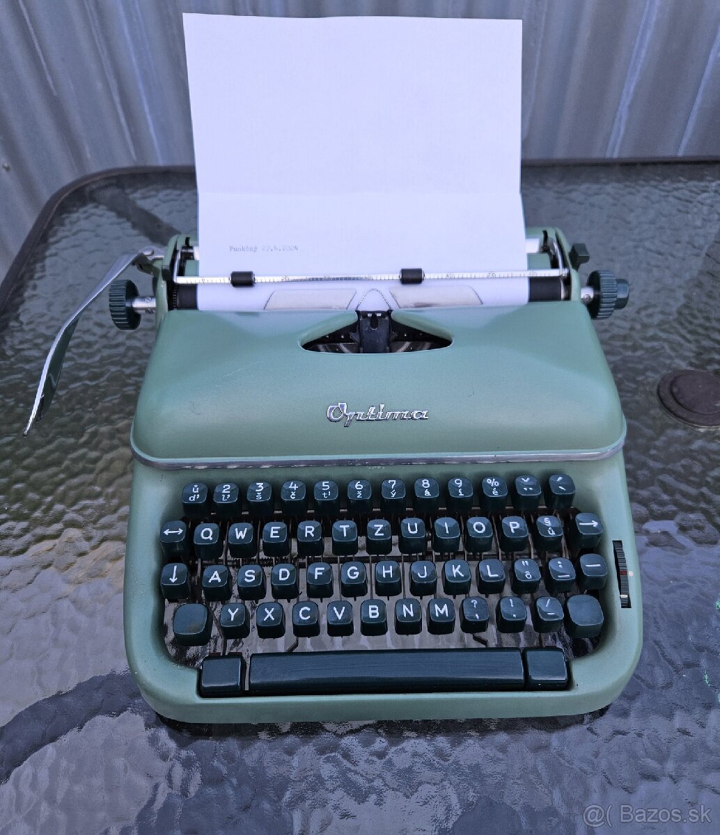 Kufrikový písací stroj optima